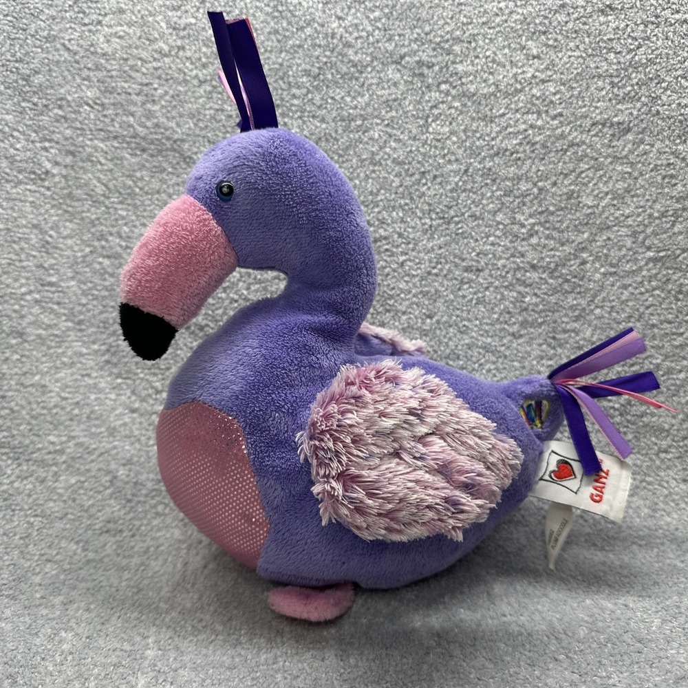Webkinz Plumfadoodle Plush Purple Pink‎ Bird Stuffed Animal HM662 No Code